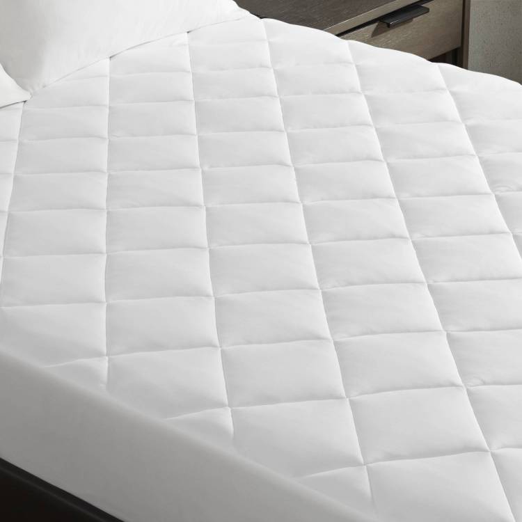 Overfilled Deep Pocket Mattress Pad White Full