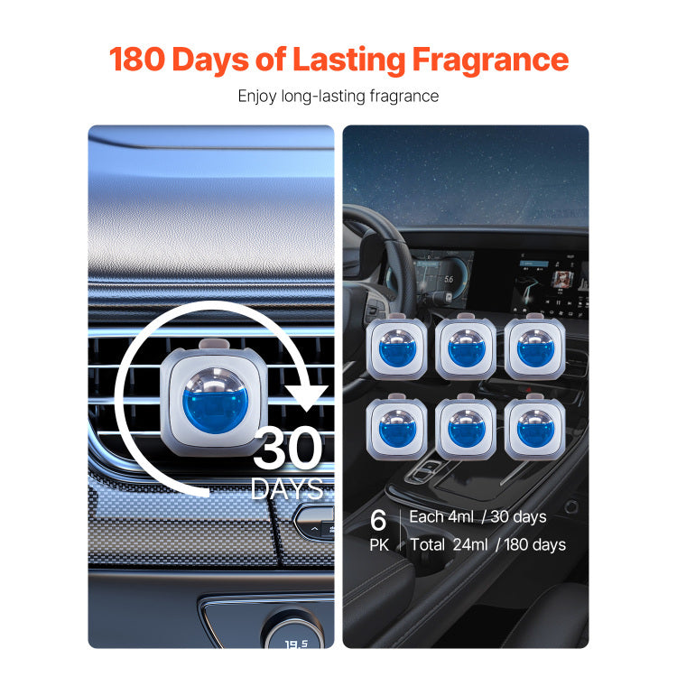 Car Air Freshener 6 Pack Car Scent Vent Clip 4Ml Each Vent Air Fresheners