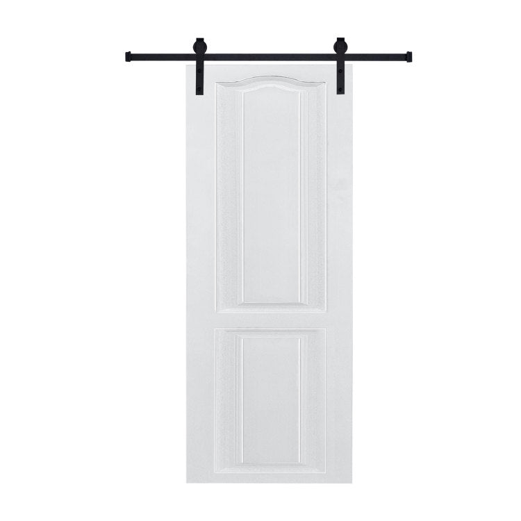 Cnc Crafted Modern Door 3 4" Thick 32 In. X 84 In. Mdf White Barn Sliding Door With Hardware Kit