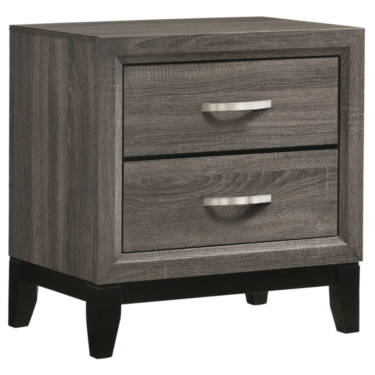 Stephan Grey Oak 2 Drawer Nightstand