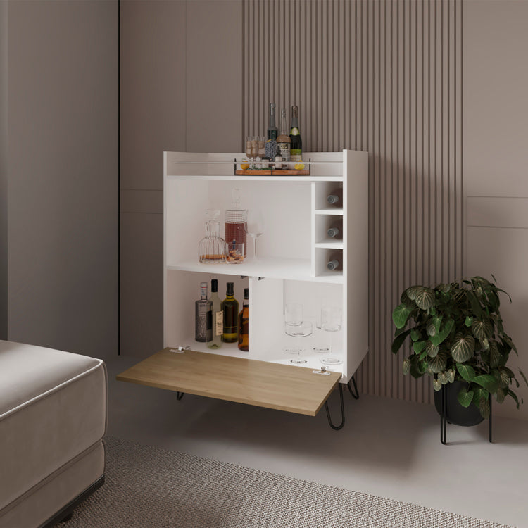 Platea Bar Cabinet, Living Room, White Macadamia