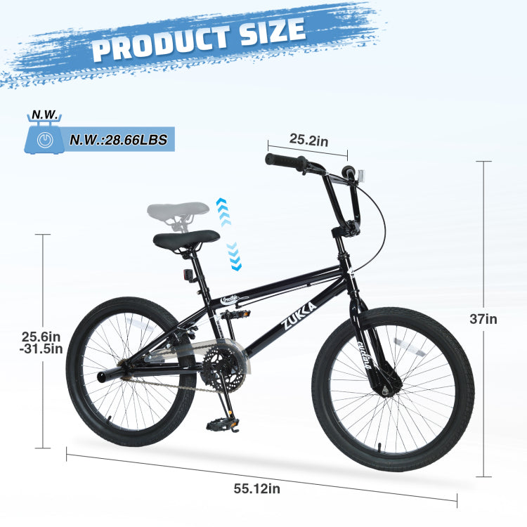 Freestyle Kids Bike 20 Inch Single Speed Children'S Bicycle For Boys Girls Age 7 Years