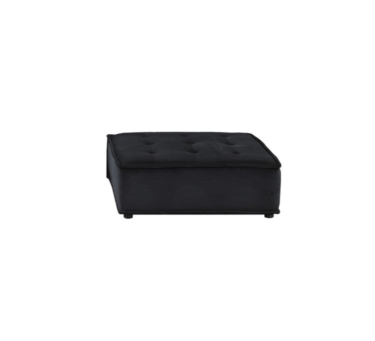 Aveline 40"W Black Velvet Armless Lounge Chair