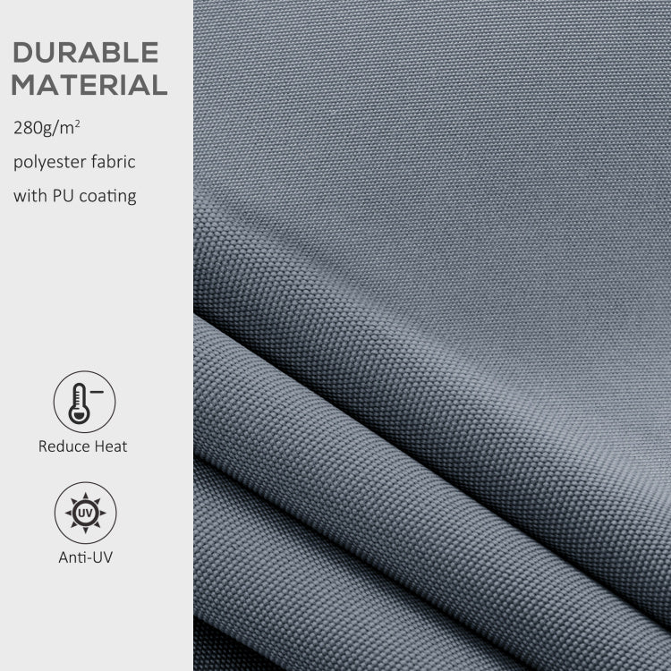 Outsunny 10' X 8' Retractable Awning, Patio Awnings, Sunshade Shelter W Manual Crank Handle, Uv & Water Resistant Fabric And Aluminum Frame For Deck, Balcony, Yard, Dark Gray