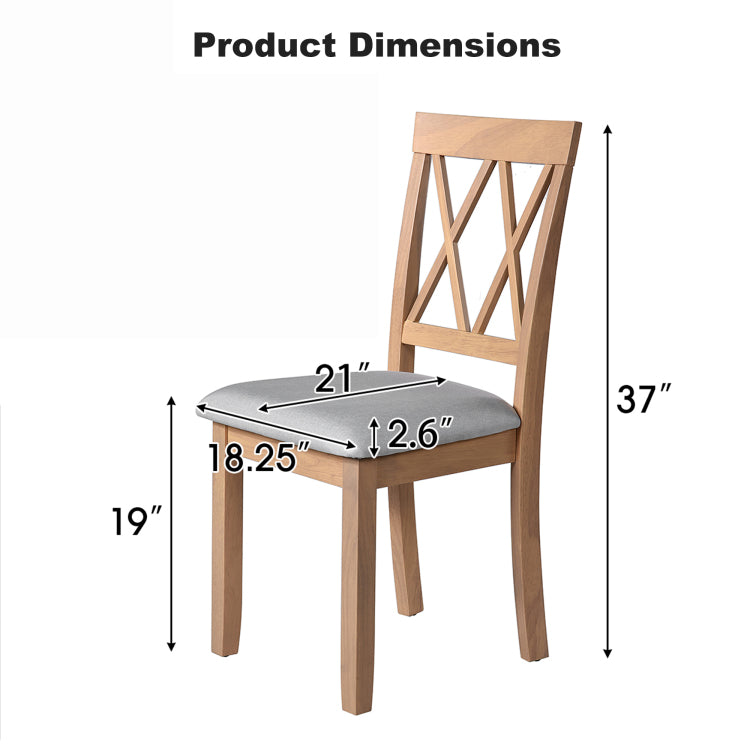 Dining Room Chairs Set Of 2, Accent Diner Chairs Upholstered Fabric Side Stylish Kitchen Chairs With Solid Wood Legs And Padded Seat