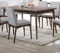 Contemporary Walnut Finish 1Pc Dining Table Only Solid Wood Rectangle Table Melamine Mdf Dining Room Furniture