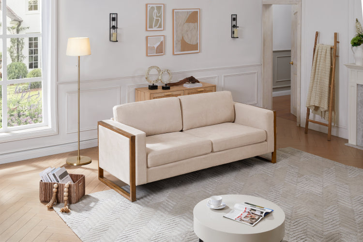 79" Modern Sofa With Solid Wood Legs,3 Seater,Living Rooms,Bedrooms,Apartment Office