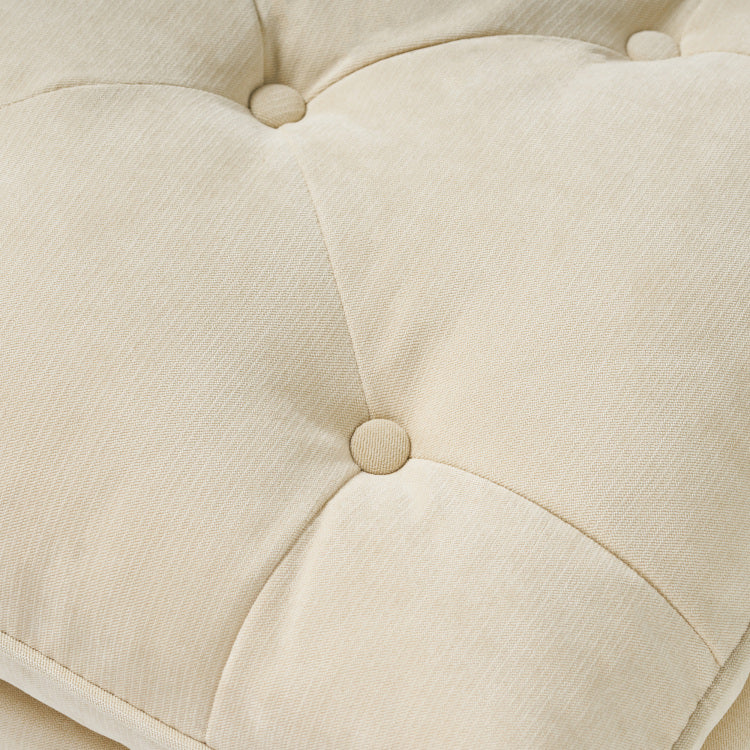 LOFTON 28INCH PILLOW TOP OTTOMAN cream - fabric