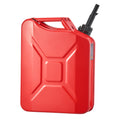 Metal Fuel Container, 5.3 Gallon, Fuel Jerry Can With Spout And Comfort Handle, 6 L Min Max Flow Rate, Leakproof & Corrosion Resistant Metal Gas Tank Most Cars Motorcycle Atv Utv, Red