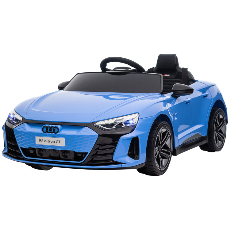 Aosom Kids Ride On Car, 12V Licensed Audi Rs E Tron Gt 3.1 Mph Electric Car For Kids, Ride On Toy For Boys And Girls With Remote Control, 4 Wheels With Suspension, Horn, Music, Lights, Blue