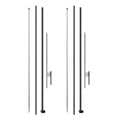 Feather Flag Pole Kit 2 Packs Swooper Flag Pole 12.7 Ft With Ground Stakes
