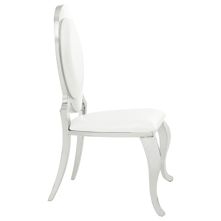 Chester Cream White Upholstered Dining Side Chair Set Of 2