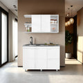 Desert Hills Multifunctional Kitchen Cabinet Set With Ample Storage, White