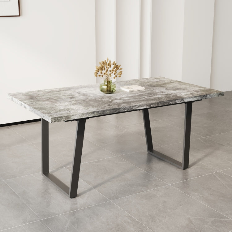 Simple And Modern Design, 6 Person Dining Table, 62.9 Inch Rectangular Mdf Dining Table, Perfect For Kitchen And Dining Rooms