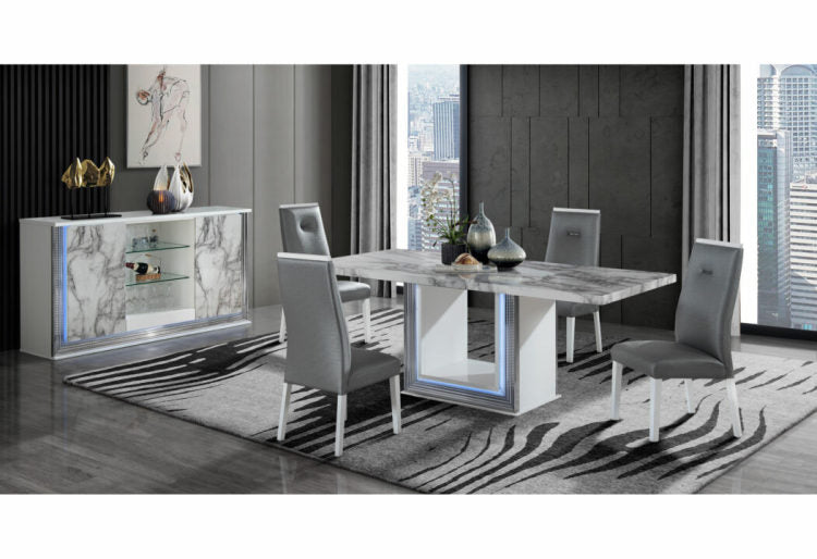 Moon Grey Dining Chairs Kit Of 2