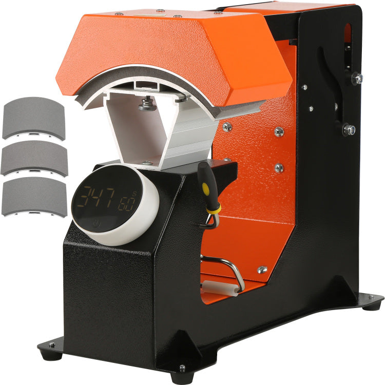 3 In 1 Auto Hat Heat Press With 3Pcs Interchangeable Platens 6.6" X 2.7", 6.6" X 3.8", 6.1" X 3" , Automatic Release&Press Knob Style Digital Control Panel, Heat Transfer Printing For Caps