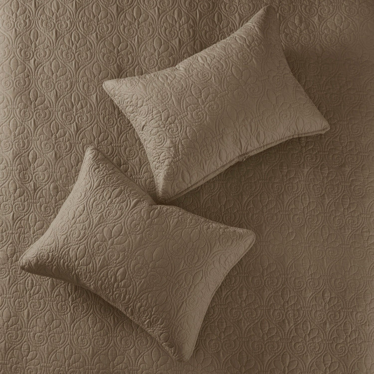 Reversible Bedspread Set Mocha Queen