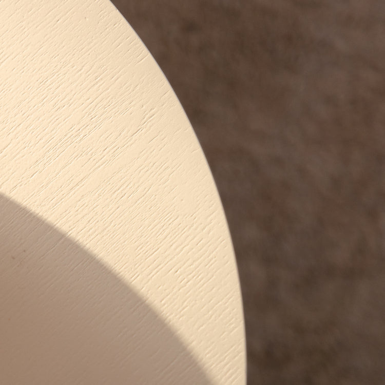 Beige Nesting Coffee Table Set Of 2 Modern Drum Side Table End Table Wave Stripe Round Coffee Table For Living Room