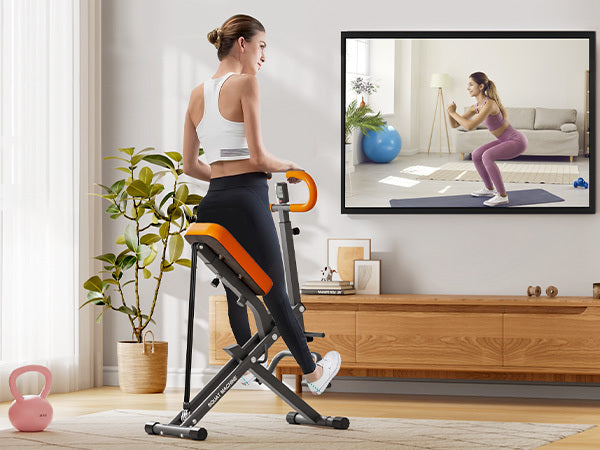 Squat Machine For Home Gym, Squat Rowing Machine With Adjustable Resistance And Optional Full Motion, Squat Assist Trainer For Glutes