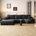 107" Cloud Sectional Couch With L Shape Chaise,Modern Modular Sofa With Deep Seat, Upholstered Couches For Living Room Bedroom,No Assembly Required Plush Corduroy Fabric