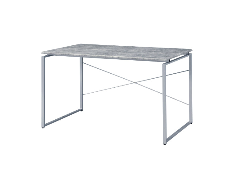 Jurgen Faux Concrete & Silver Finish Writing Desk