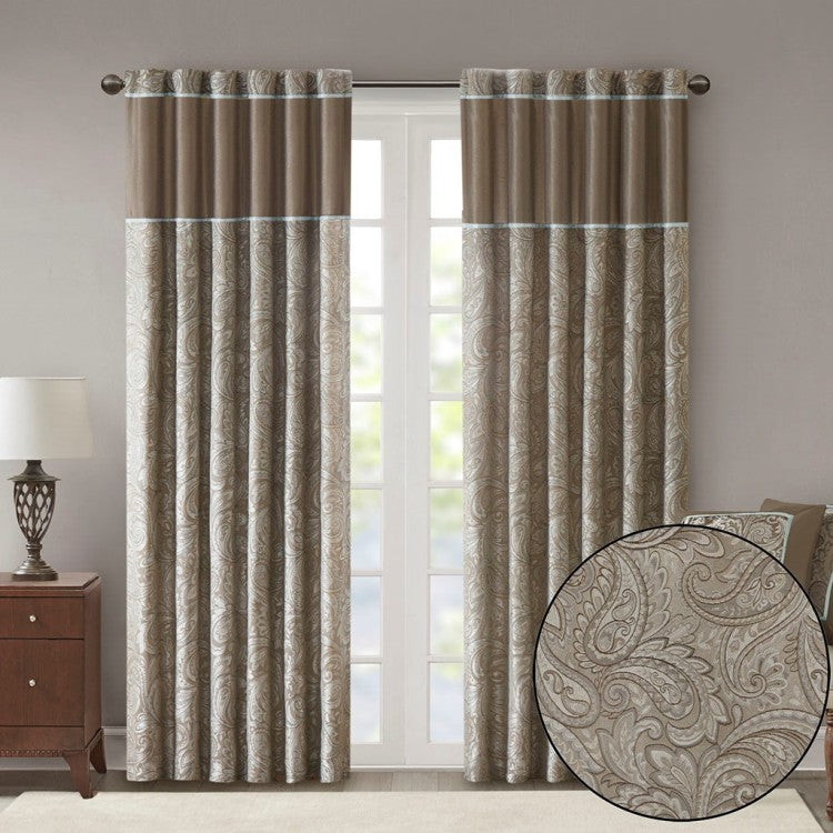 Jacquard Curtain Panel Pair 2 Pcs Window Panels