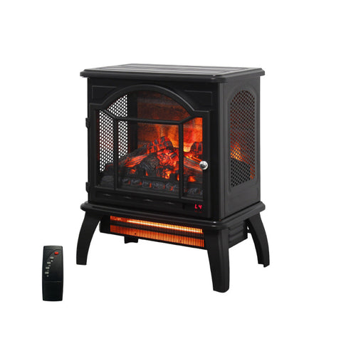 18 Inch 3D Flame Electric Infrared Quartz Fireplace Stove With Remote Control