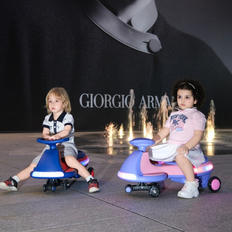 Kids Electric Ride On Car 12V Electric Wiggle Car , Led Lights , Music,Anti Rollover For Boys And Girls Ages 3 Indoor Outdoor