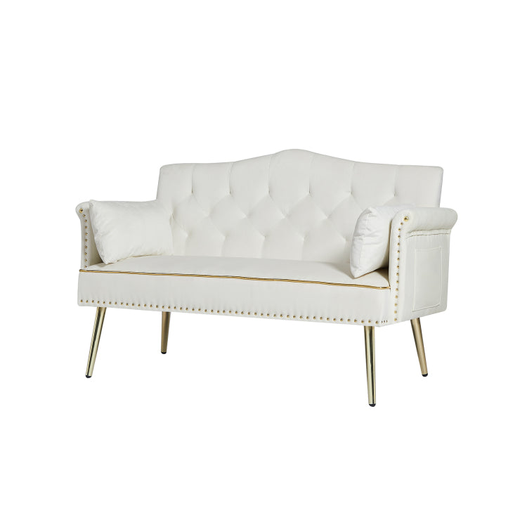 Cream White 2 Seater Sofa