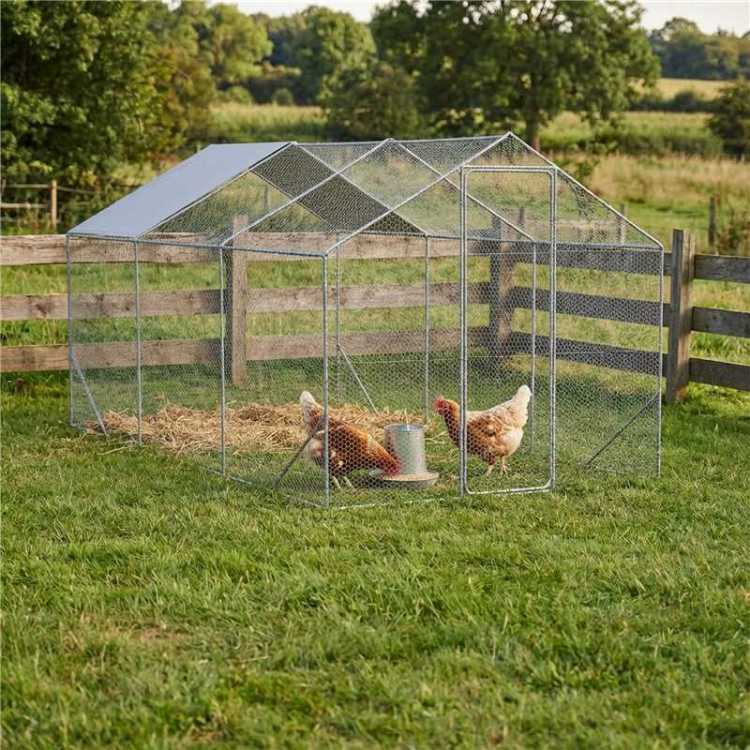 Xpt035 Outdoor Chicken Coop Metal Big Space 20*10*6Ft 3 Unit For Outdoor Farm Use