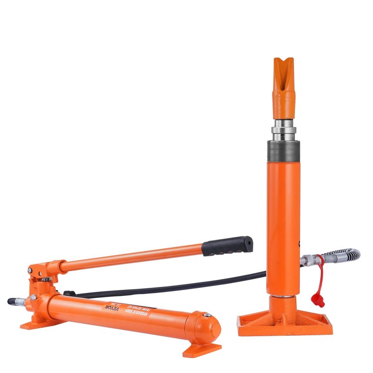20 Ton Porta Power Kit, Portable Hydraulic Jack With 4.6 Ft 1.4 M Oil Hose, Car Frame Repair Tool With Storage Case For Automotive, Heavy Equipment, Mechanic 44000 Lbs
