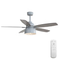 52 Inch Premium Cement Gray ,E26 Bulb Included,Remote Control,Dc Motor,5 Plywood Blades