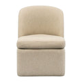 Dining Chair With Castors, Taupe