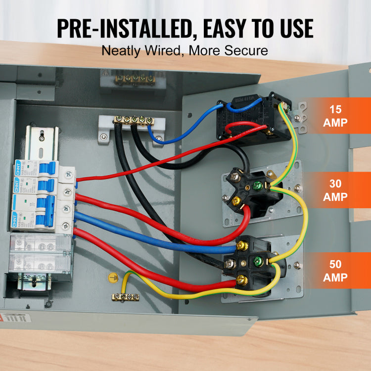Temporary Power Outlet Panel, 125 250V, Rv Power Outlet Box With A 20 30 50 Amp Receptacle Installed, Nema 14 50R Nema Tt 30R 15A Gfci For Rv Camper Trailer Motorhome, Tested To Ul Standards