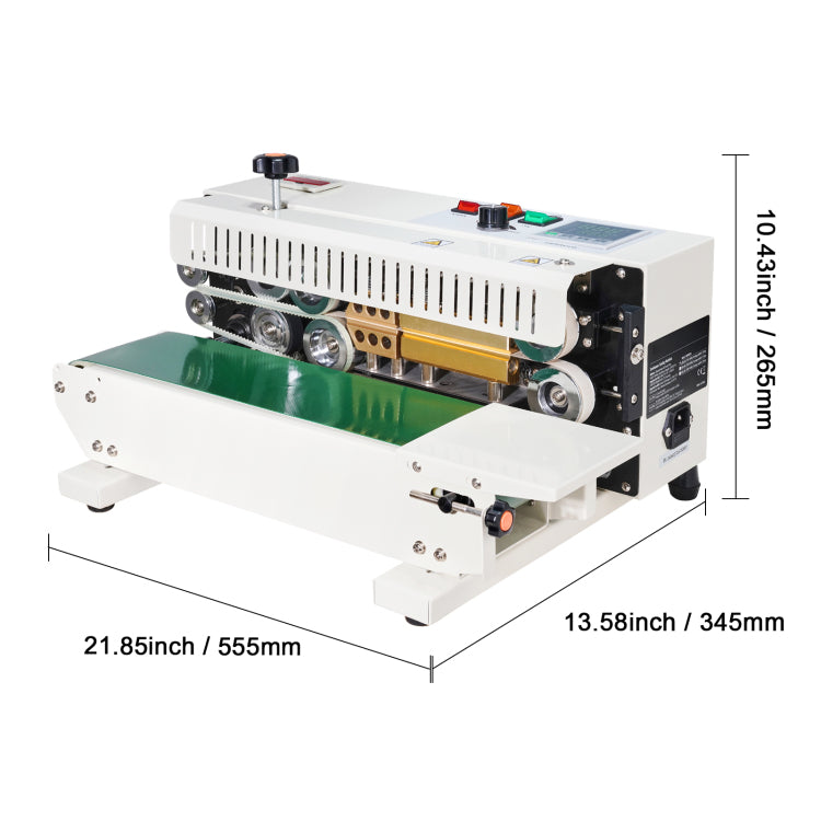 Continuous Bag Band Sealing Machine Horizontal Band Sealer Count Function