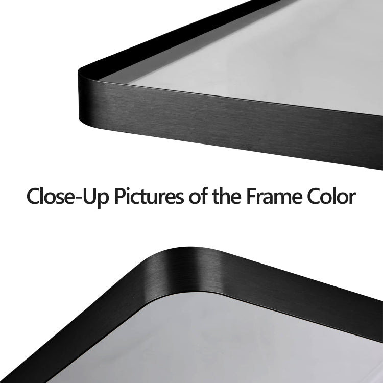20X30 Inch Black Aluminium Frame Bathroom Mirror