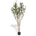 5.2Ft Artificial Tree Graceful Evergreen Faux Plant With Lifelike Natural Look Leaves And Sturdy Pot Ideal For Enhancing Indoor Home Decor Office Bedroom Or Hallway Decoration 1Pc Set