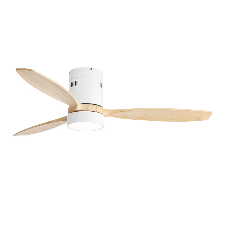 Same As W882P244711 52 Inch Flush Mount Dc 3 Solid Wood Fan Blade Noiseless Reversible Motor Remote Control With Light