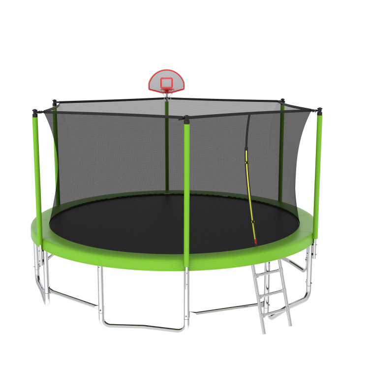 15Ft For Kids Children With Safety Enclosure Net Outdoor Backyards Large Recreational Trampoline