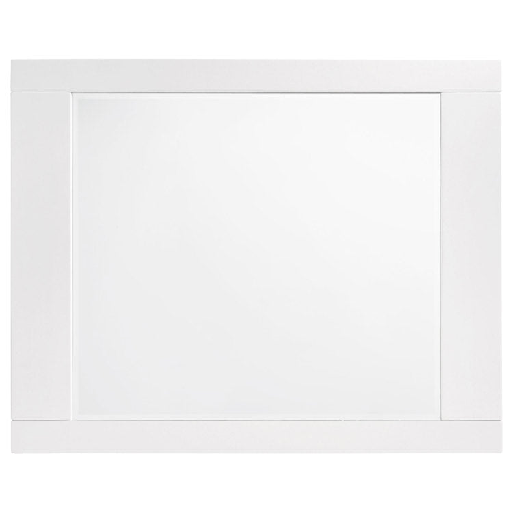 August Glossy White 6 Piece Panel Bedroom Set