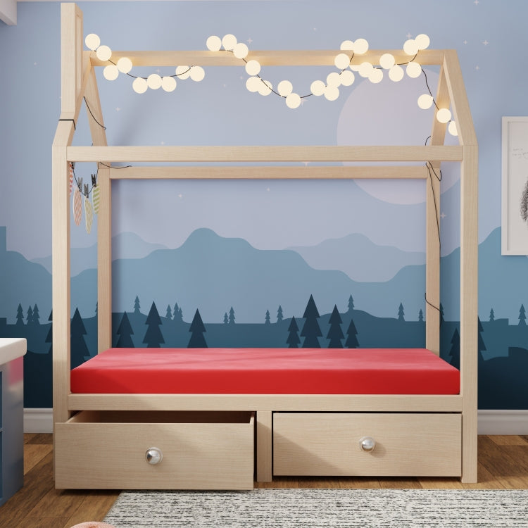 Kids 5" Red Firm Twin Mattress With Water Resistant Cover