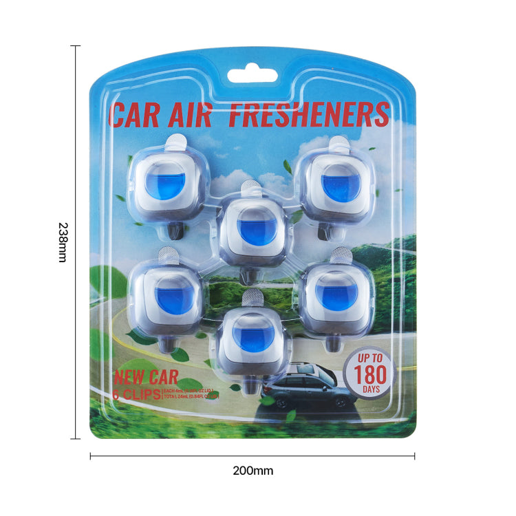 Car Air Freshener 6 Pack Car Scent Vent Clip 4Ml Each Vent Air Fresheners