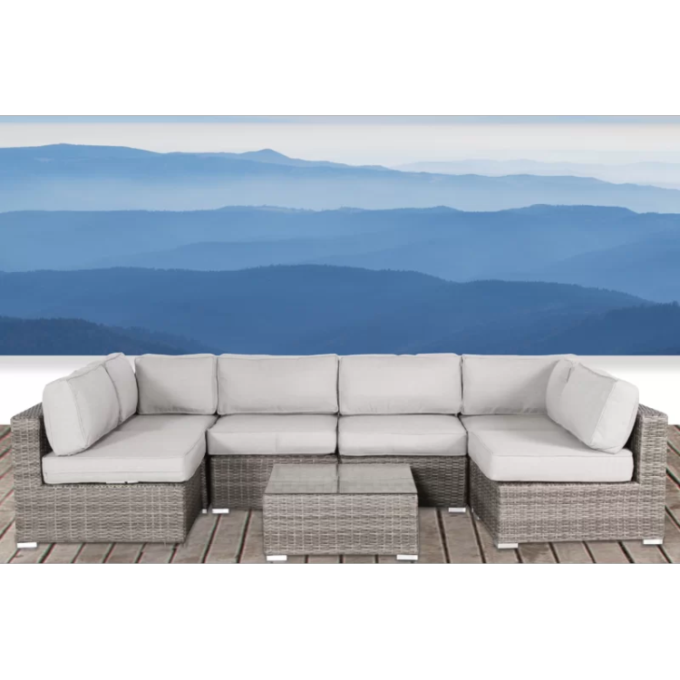 Fully Assembled Wicker Patio Sofa Set For 4 With Cushions Convenient Outdoor Seating Group