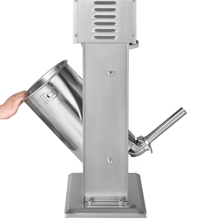 Electric Sausage Stuffer, 33 Lbs 15 L Vertical Meat Stuffer, Stepless Speed Control And Foot Pedal, Stainless Steel Heavy Duty Sausage Filler With 4 Stuffing Tubes, For Commercial & Home Use