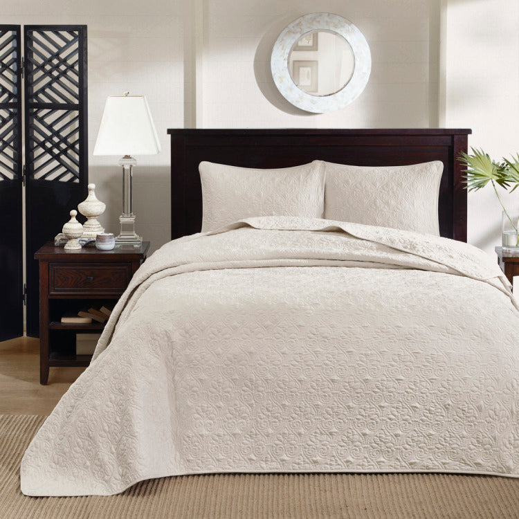 Reversible Bedspread Set Cream King
