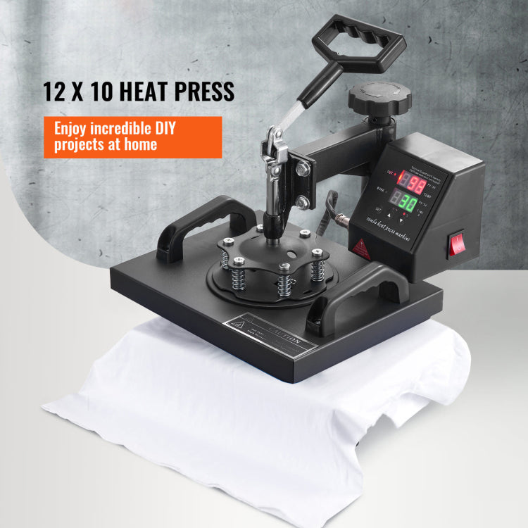 Heat Press, 12X10Inch T Shirt Press Machine, T Shirt Press Heat Press 30X23Cm Printing Machine Heat Transfer Sublimation Machine For T Shirts