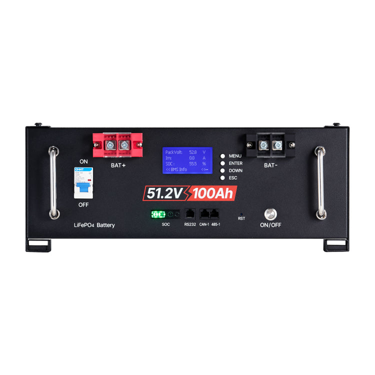 48V 100Ah Lifepo4 Lithium Battery, Built In 100A Bms, 51.2V Server Rack Lifepo4 Battery With Bluetooth, 5.12Kwh Capacity, Max 6000 Cycles, Lcd Display, For Off Grid, Solar System, Backup Power