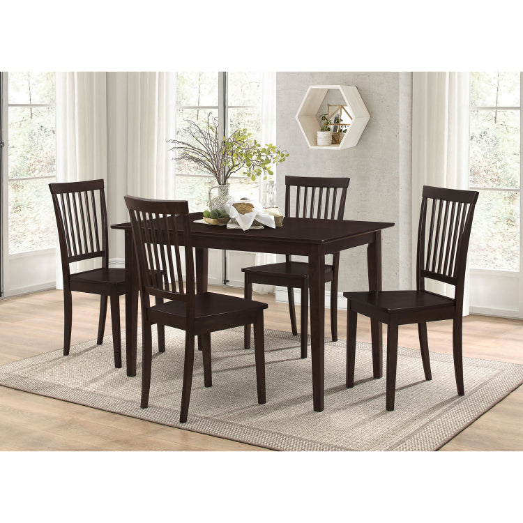 Stan Cappuccino 5 Piece Dining Set