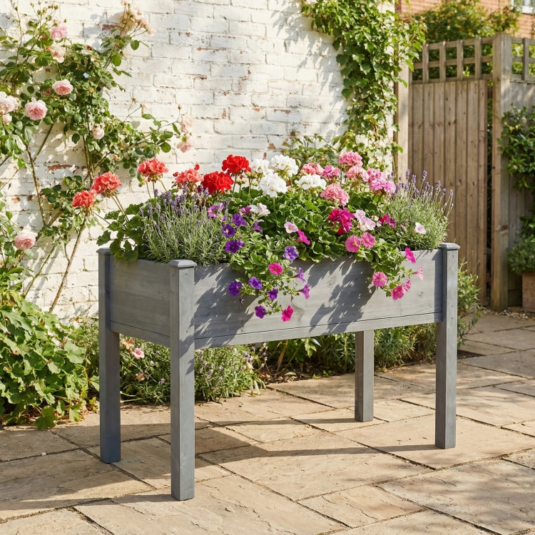 48X24X30 Inch Raised Garden Bed With Legs, Elevated Wooden Planter Box For Outdoor Plants Flowers Fruits Vegetable Herb Growing