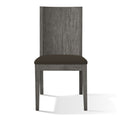 Axel 38 Inch Mahogany Wood Dining Chair With Panel Back, Gray